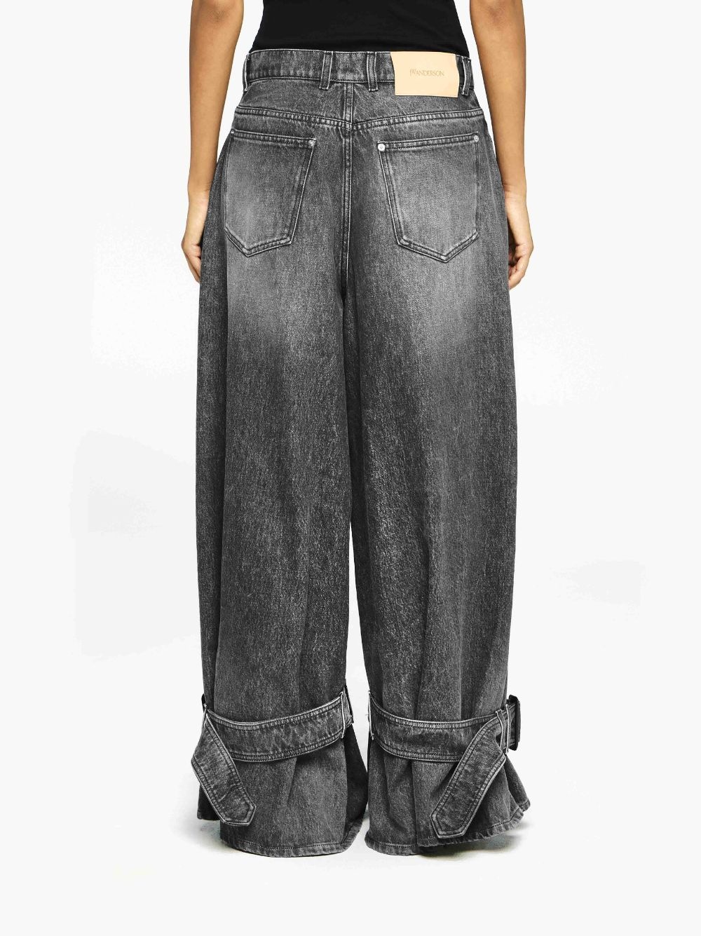 BUCKLED CUFF DENIM JEANS - 3