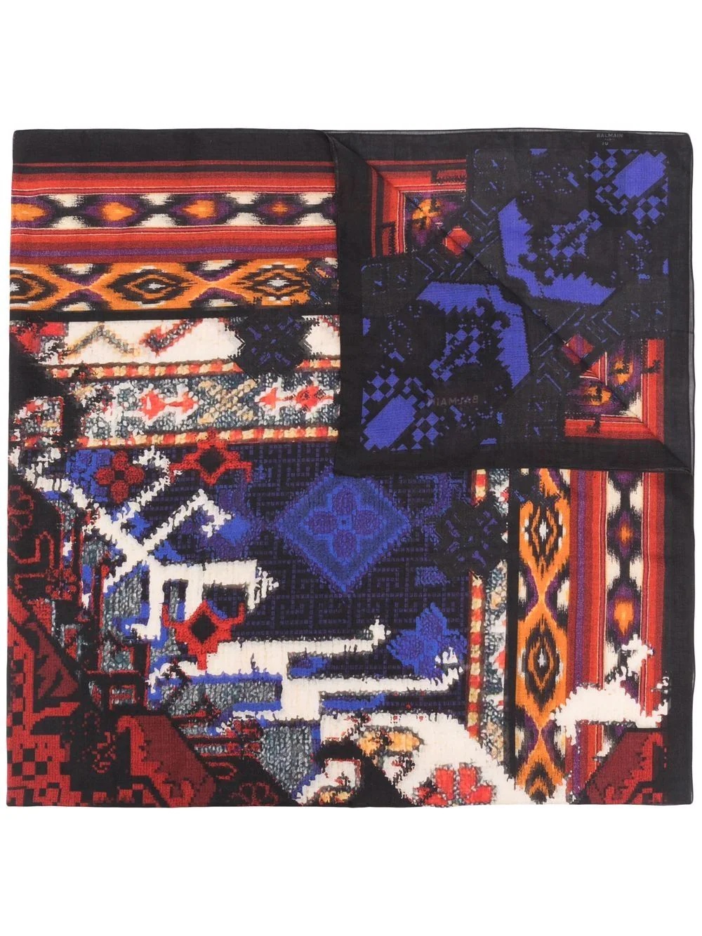 abstract-print scarf - 1