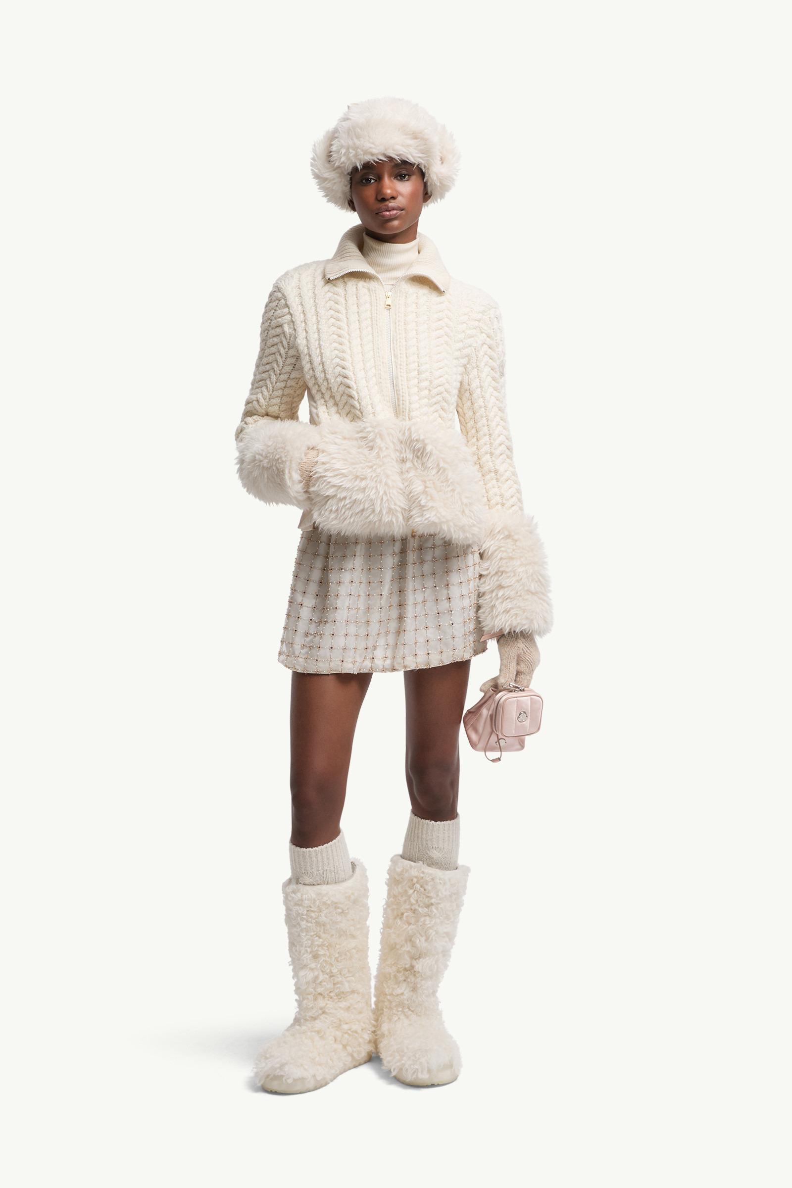 Wool Blend Zip-Up Cardigan - 2