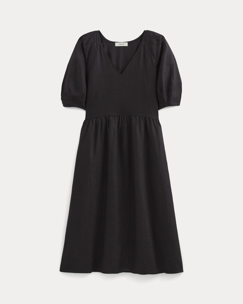 THE LINEN OVERSIZED PUFF-SLEEVE DRESS 1