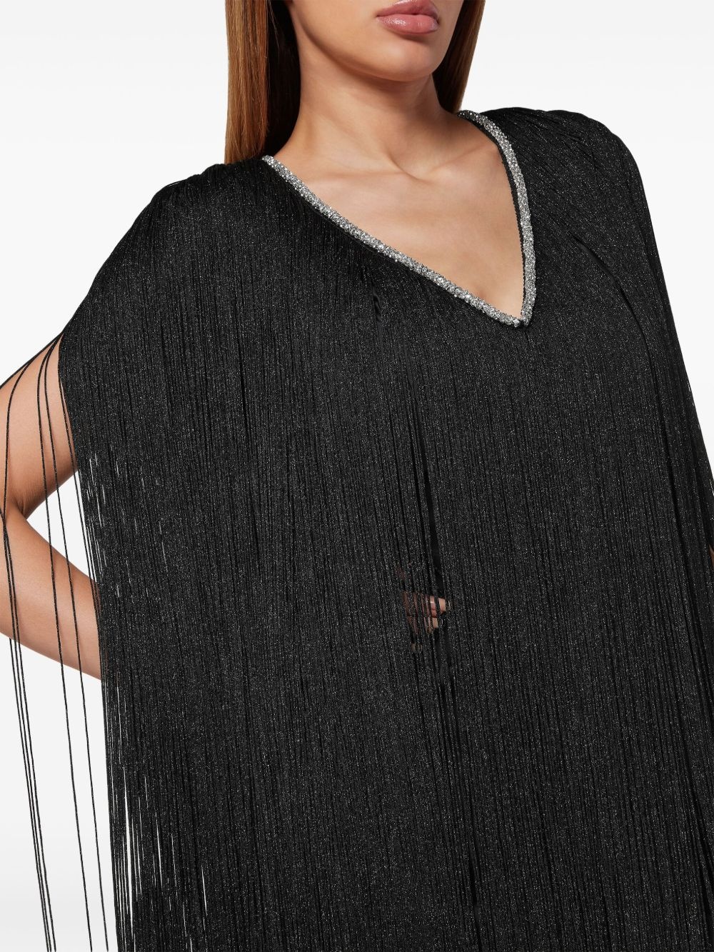 fringed lurex minidress - 5