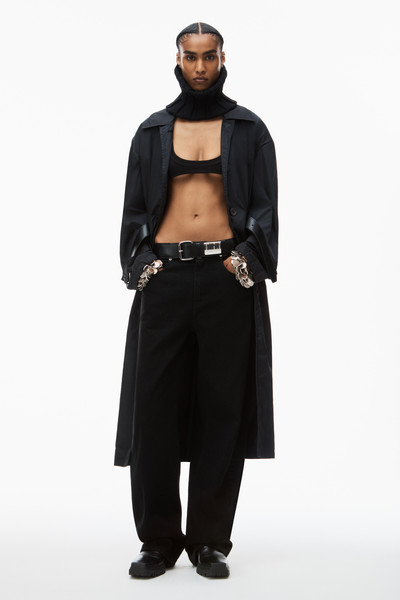 Alexander Wang leather belted balloon jeans outlook