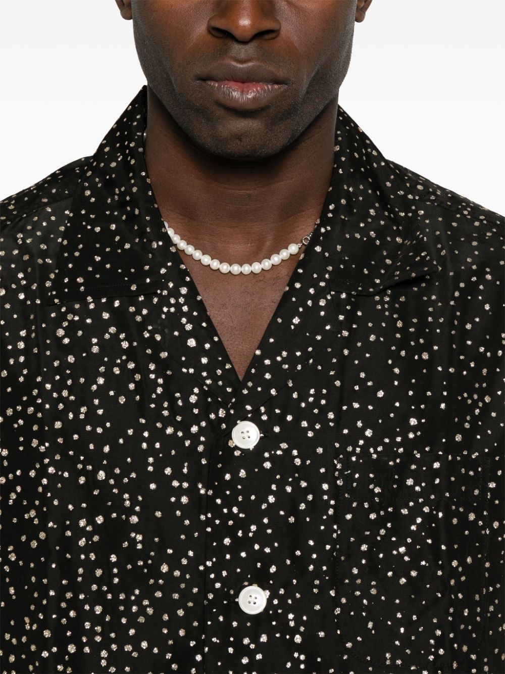 glitter-detail shirt - 5