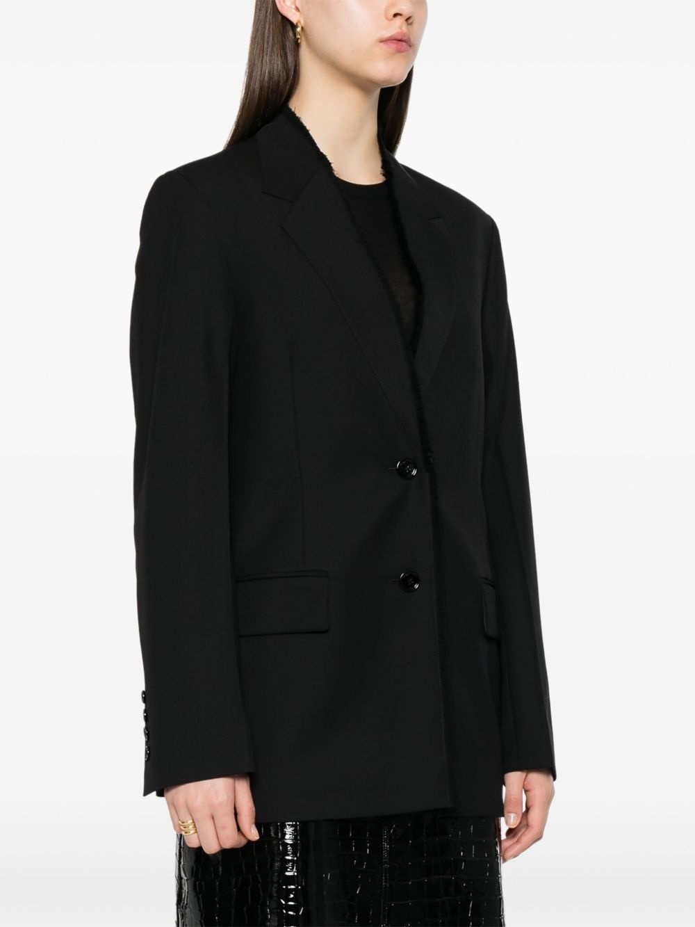 raw-lapel blazer - 3