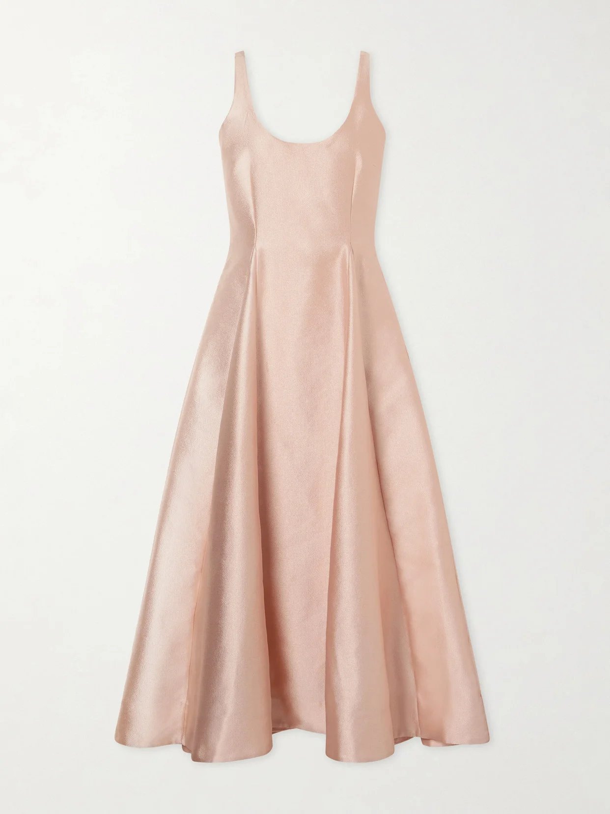 Charles Paneled Pebble-crepe Midi Dress - 1