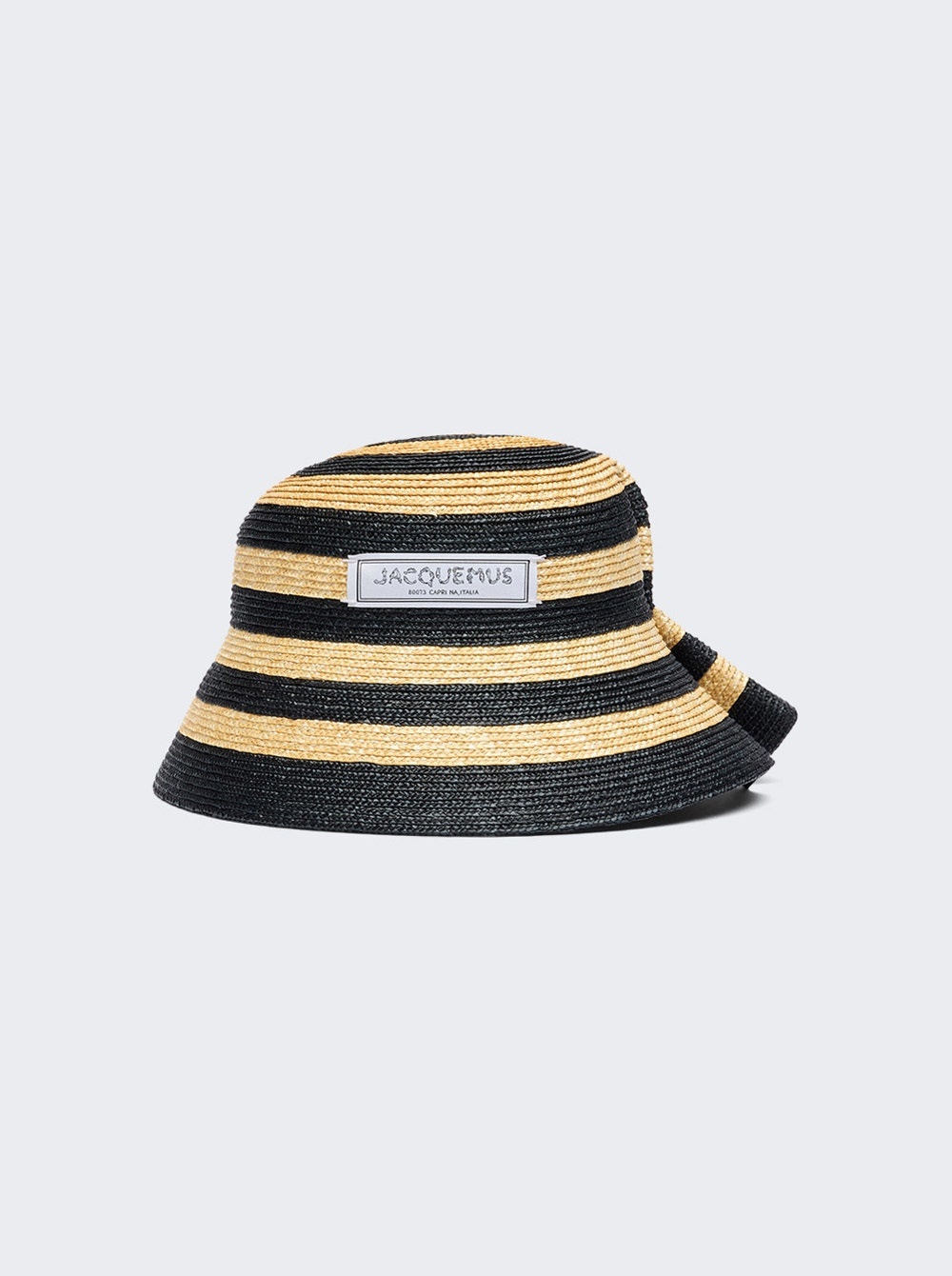 La Chapeau Vela Raffia Hat Ivory And Black - 1