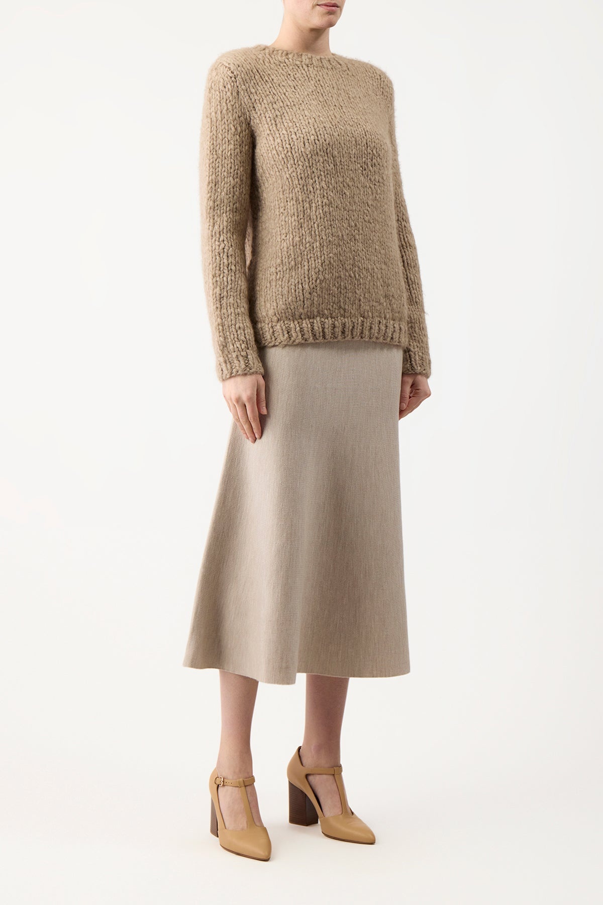 Lawrence Sweater in Oatmeal Welfat Cashmere - 4