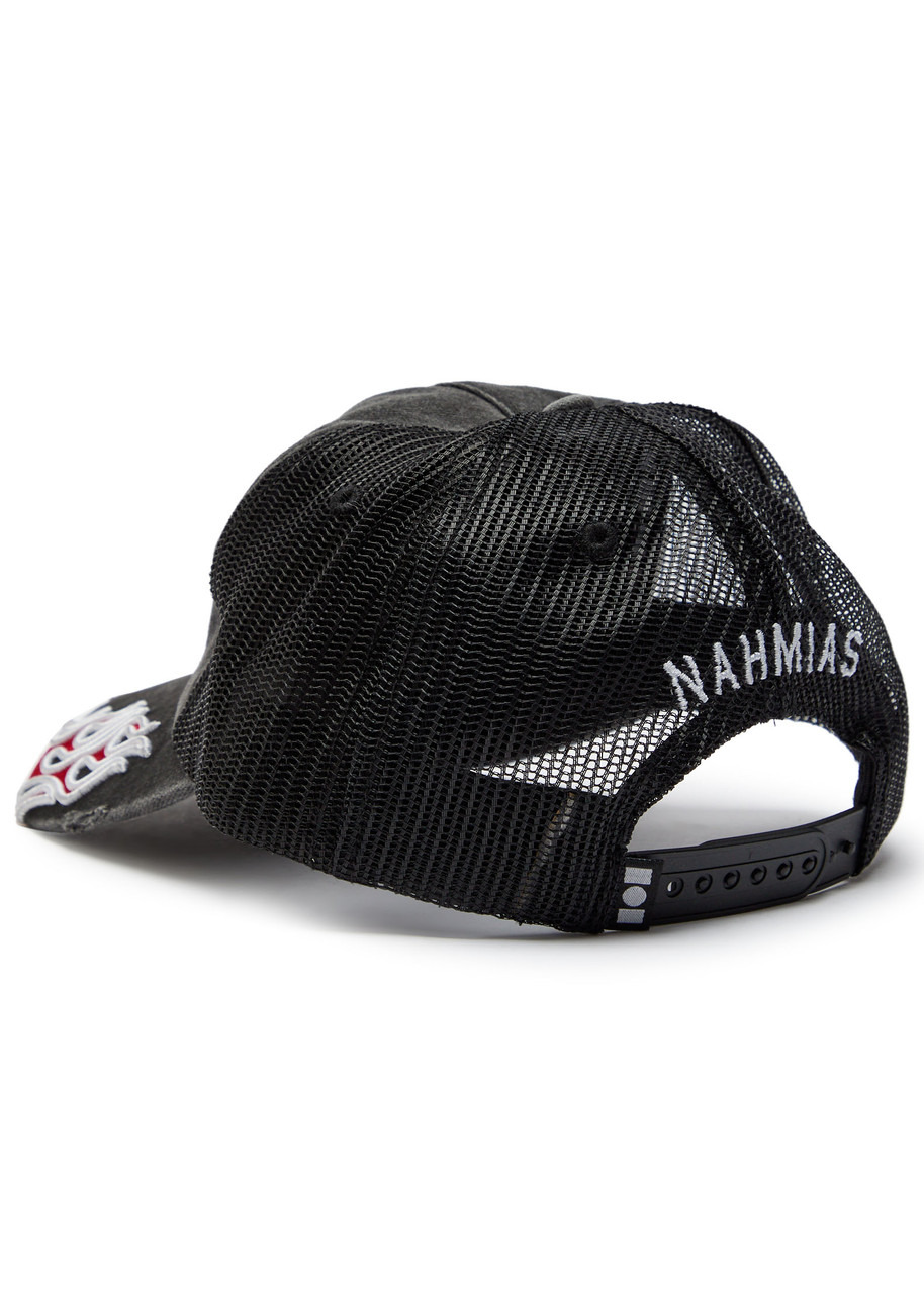 Nahmias Flame Embroidered Cotton Trucker hat - 2