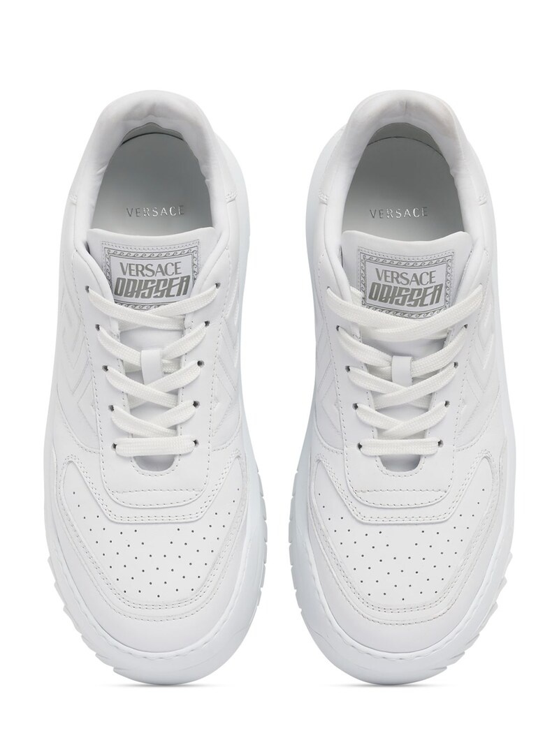 LEATHER LOW TOP SNEAKERS - 8