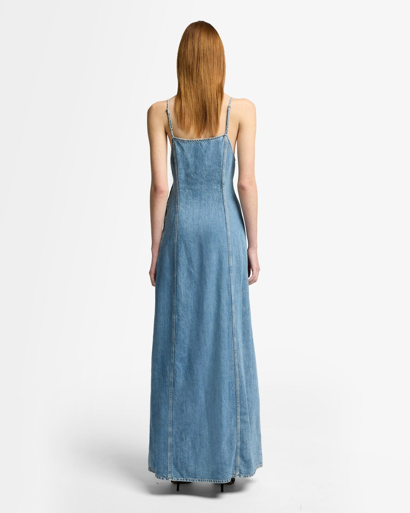 Indigo Linen Sleeveless Maxi Dress in Arizona 5