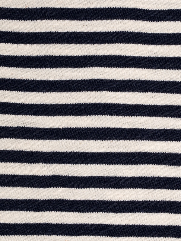 Roy Slub Stripe T-Shirt Blue/Offwhite - 4