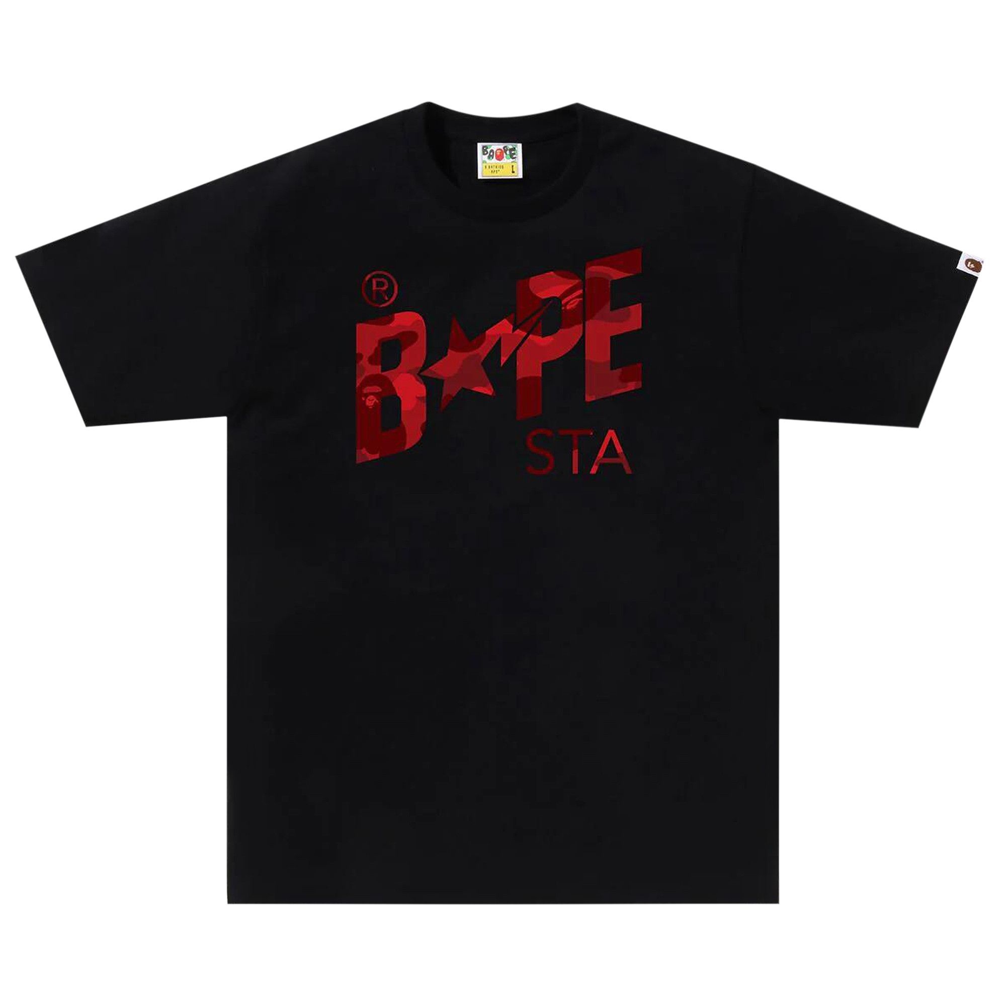 BAPE Color Camo Bape Sta Logo Tee 'Black' - 1