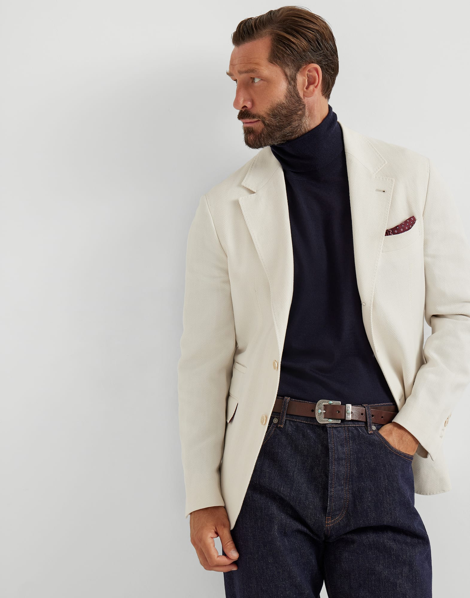 Cashmere and silk lightweight turtleneck sweater - 4