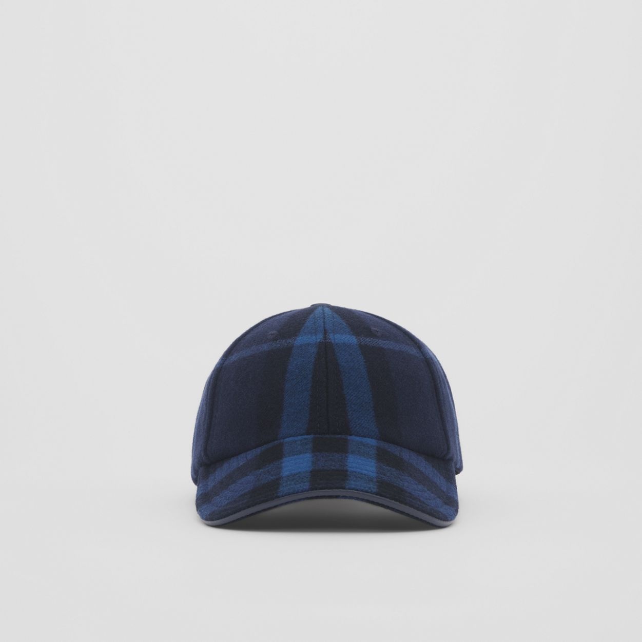 Check Wool Cashmere Baseball Cap - 1