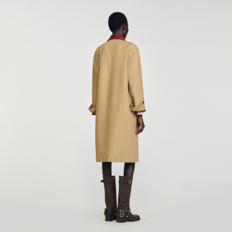 TRENCH COAT WITH LEATHER COLLAR 6
