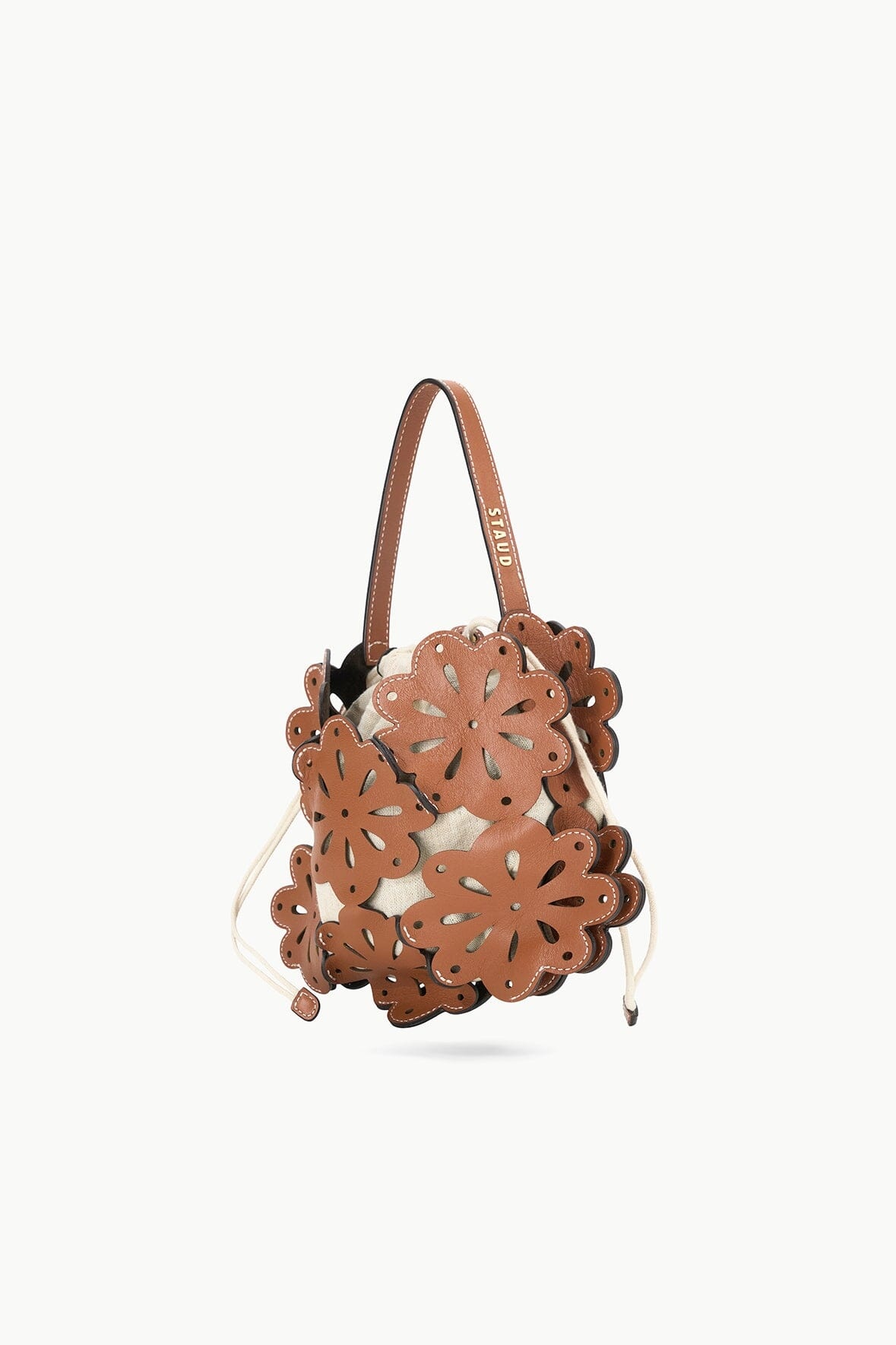 STAUD FLORA BASKET BAG TAN - 3