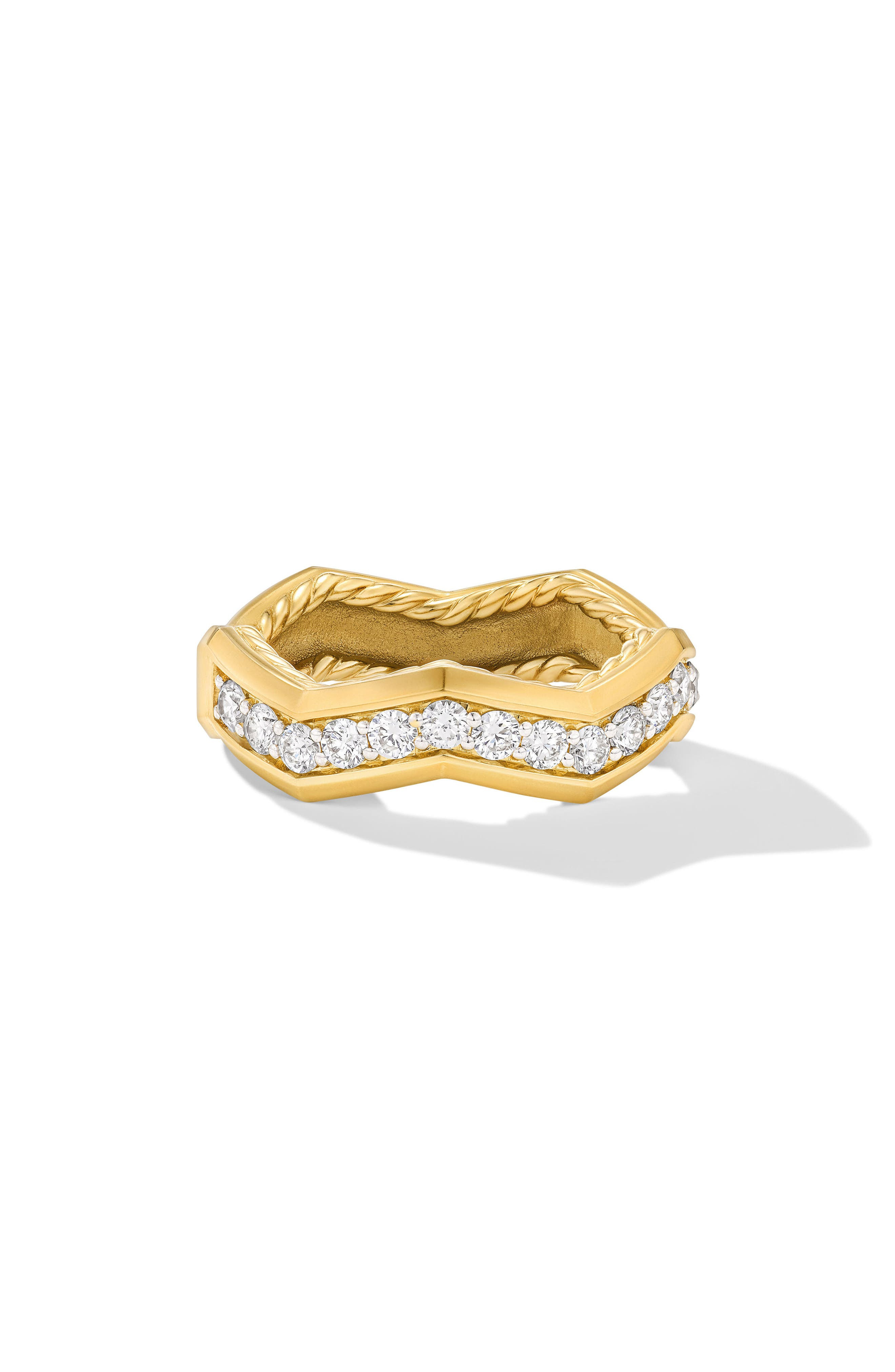 David Yurman Stax Pavé Diamond Ring, 5mm in 18K Yellow Gold at Nordstrom - 3