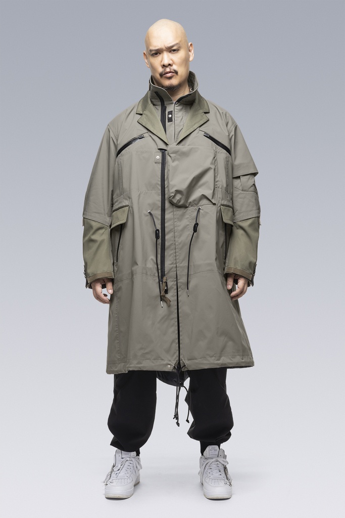 SAC-J2760 sacai / ACRONYM Trench Coat Alpha Green - 10