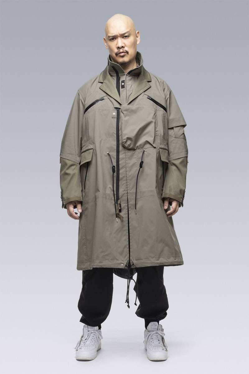 ACRONYM SAC-J2760 sacai / ACRONYM Trench Coat Alpha Green | REVERSIBLE