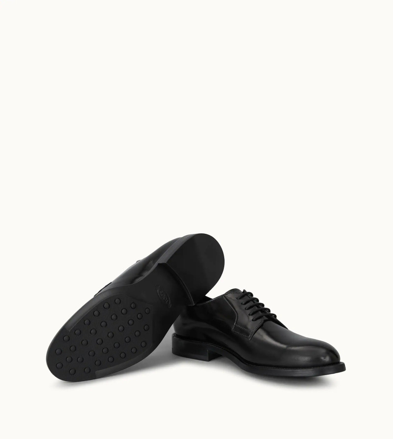 LEATHER DERBY SHOES - BLACK 5
