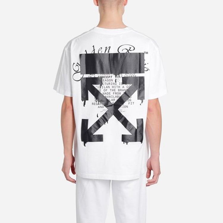 Off-White SS20 Dripping Arrows Logo Loose Short-Sleeved OMAA038R201850050110 - 4