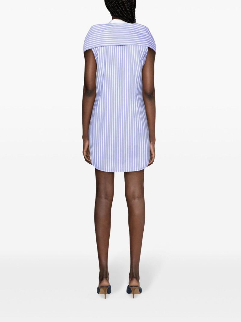 knotted-sleeves striped shirtdress 4