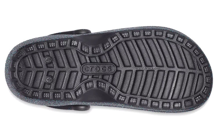 (WMNS) Crocs Classic Glitter Black Lined Clogs 'Starry Skies' 205842-9BD - 6