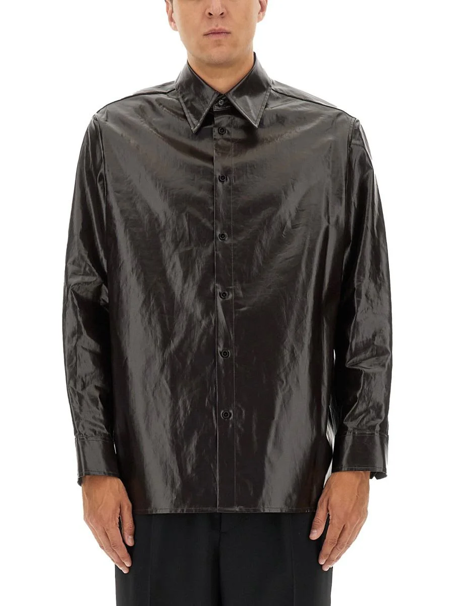 MM6 Maison Margiela Shiny Linen Shirt - 1