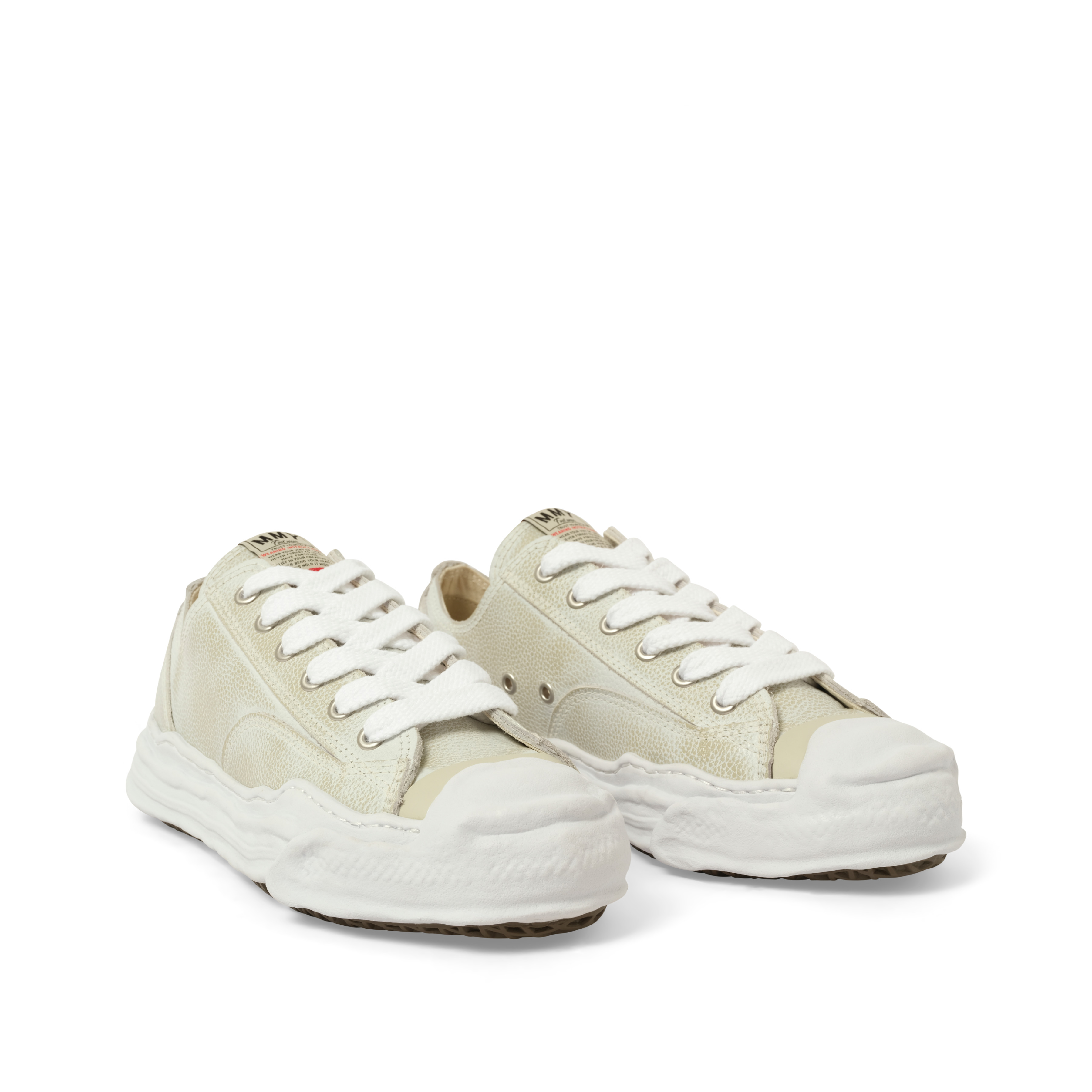 Hank OG Shrink Leahter Sneaker in White - 2