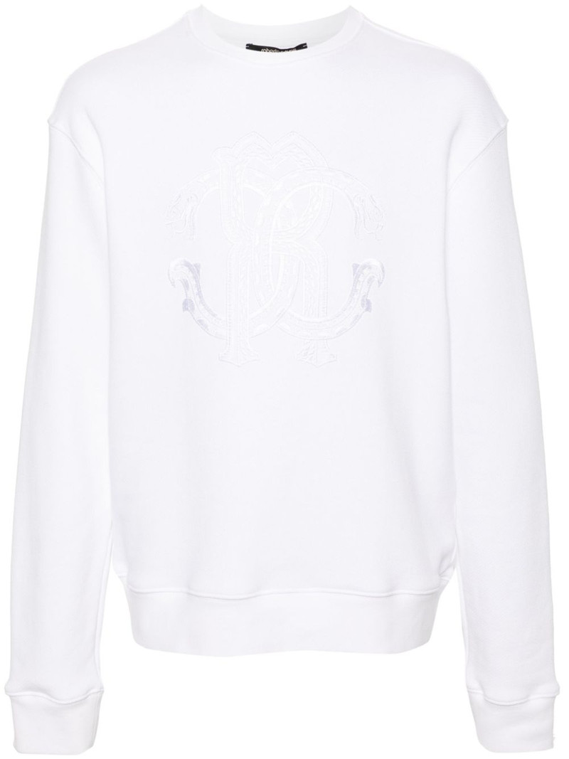 logo-embroidered cotton sweatshirt 1