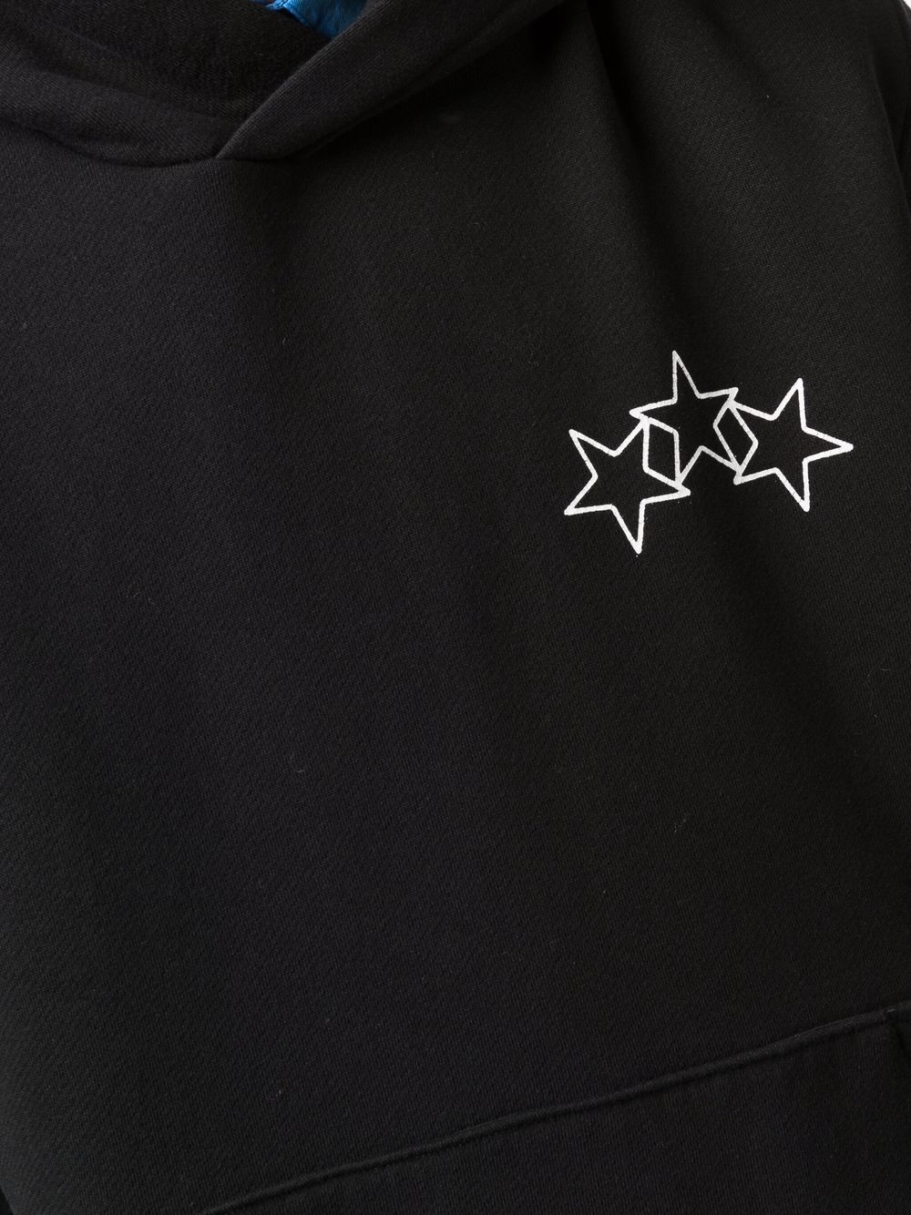 star-print logo hoodie - 5