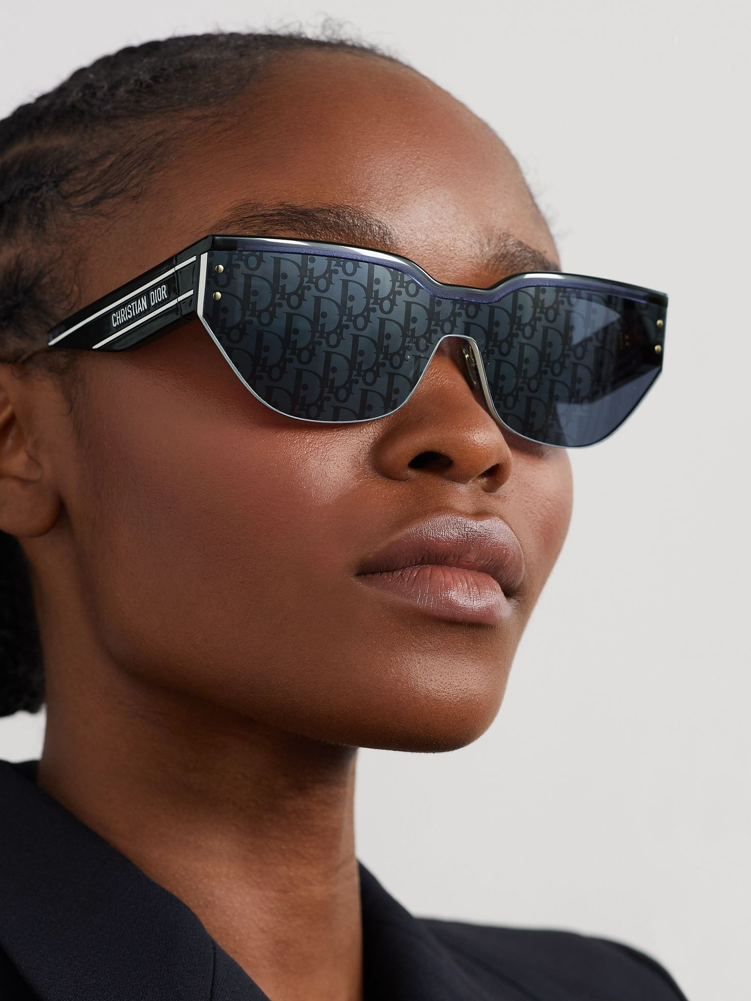 DiorClub M3U D-frame acetate and gold-tone sunglasses Blue - 2