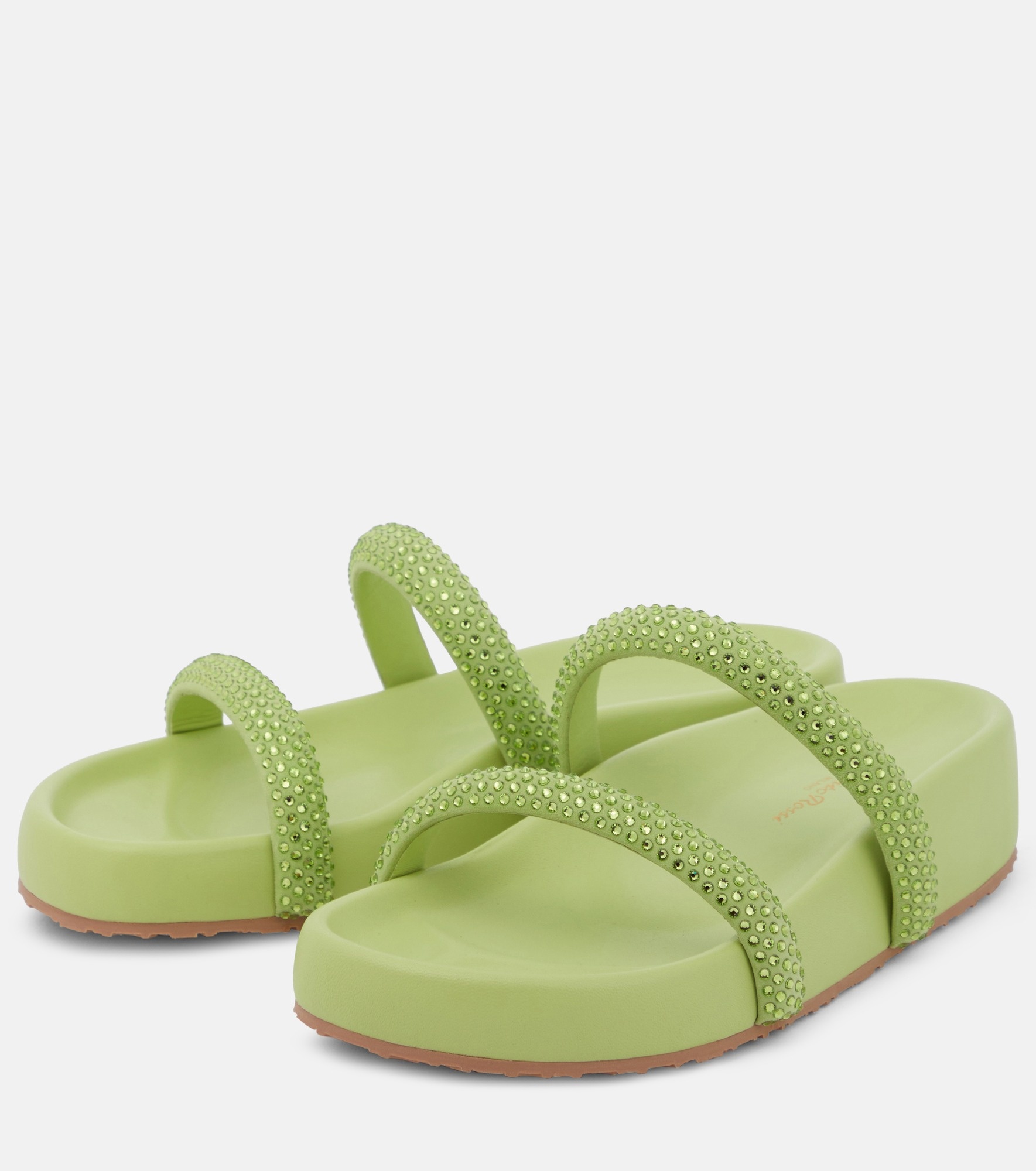 Croisette embellished leather sandals - 5