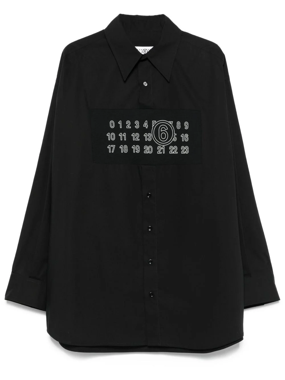 number-plaque cotton shirt - 1