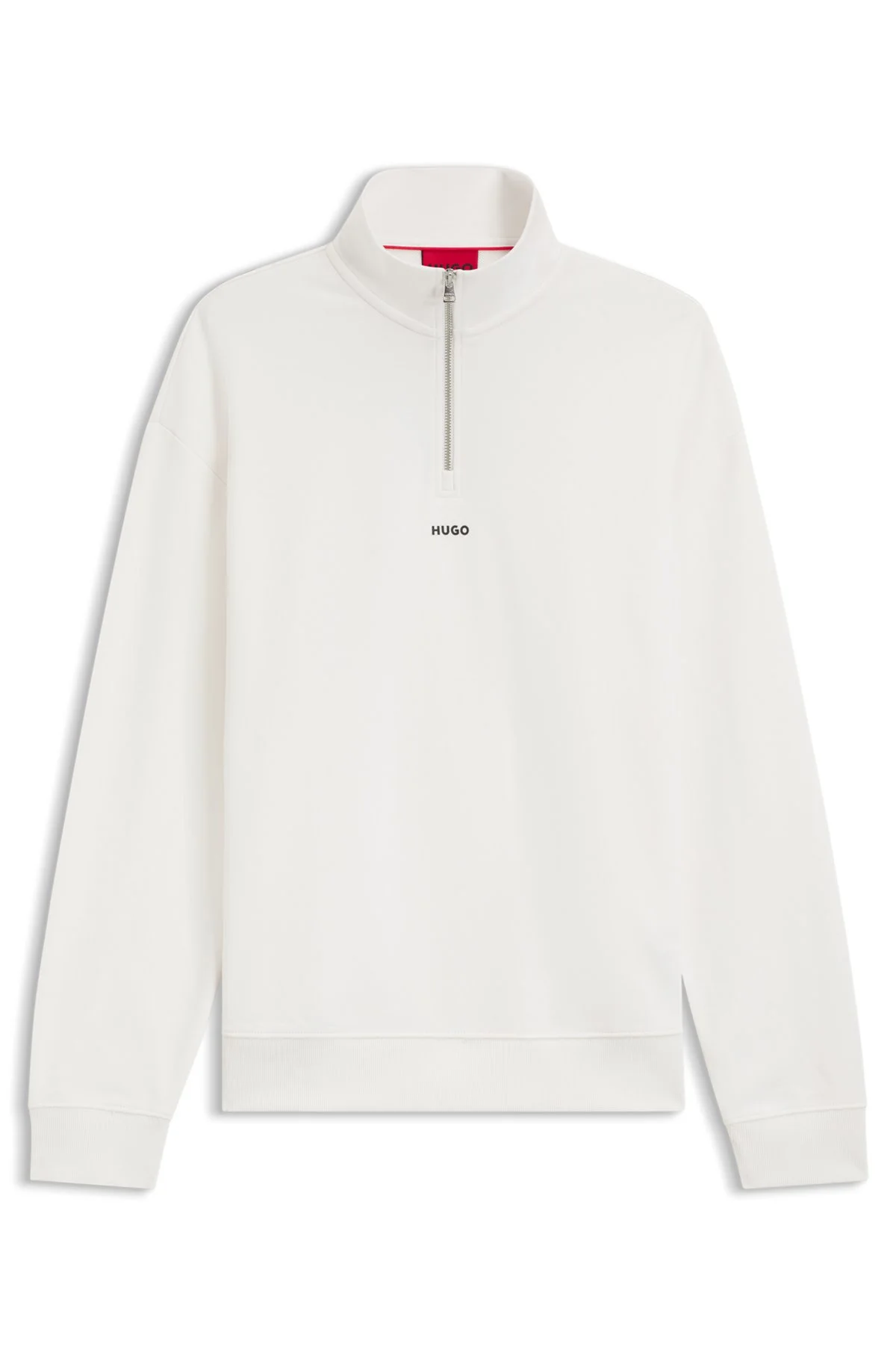 COTTON-TERRY ZIP-NECK SWEATSHIRT WITH LOGO PRINT - 1