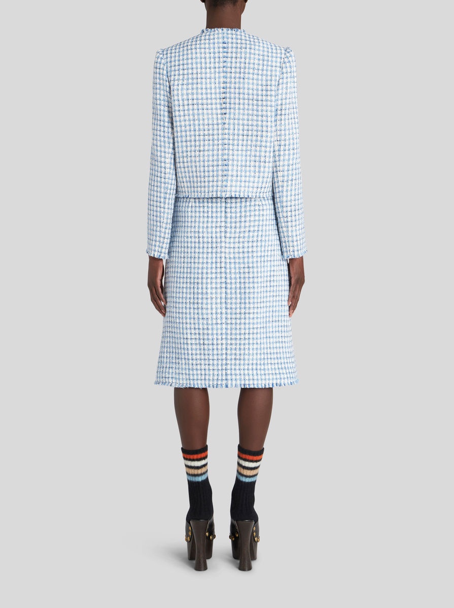 CHECK BOUCLÉ JACKET - 4