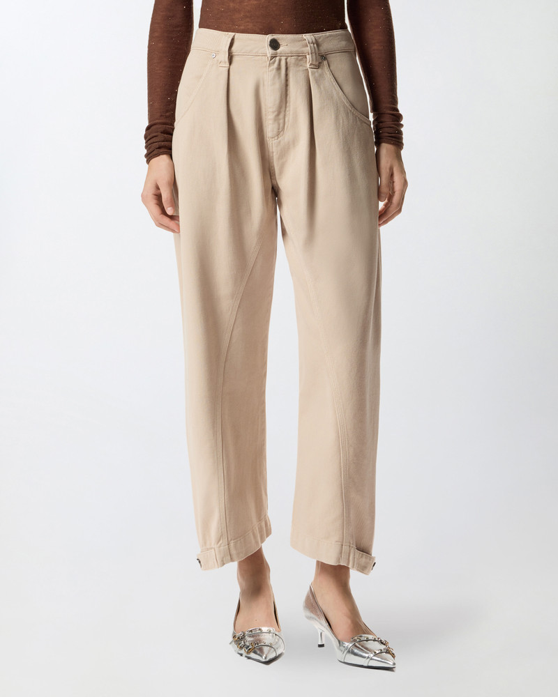 OLD-EFFECT LEATHER BALLOON TROUSERS 3