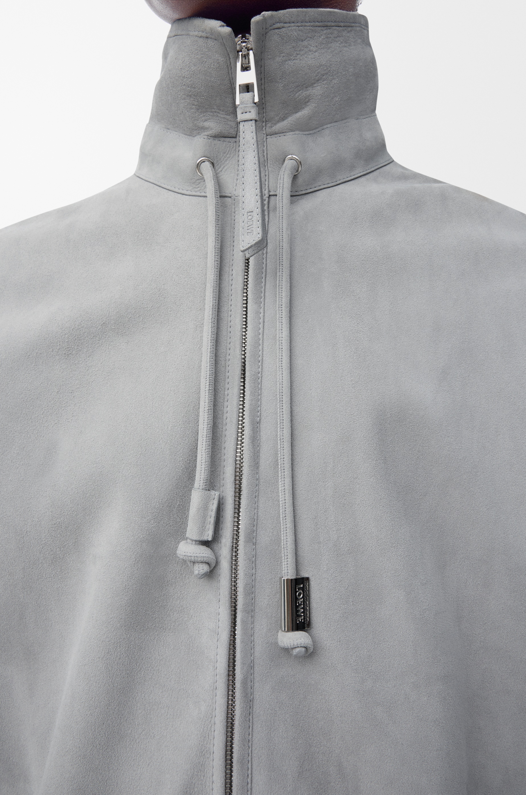 Zip-up jacket in suede lambskin - 5