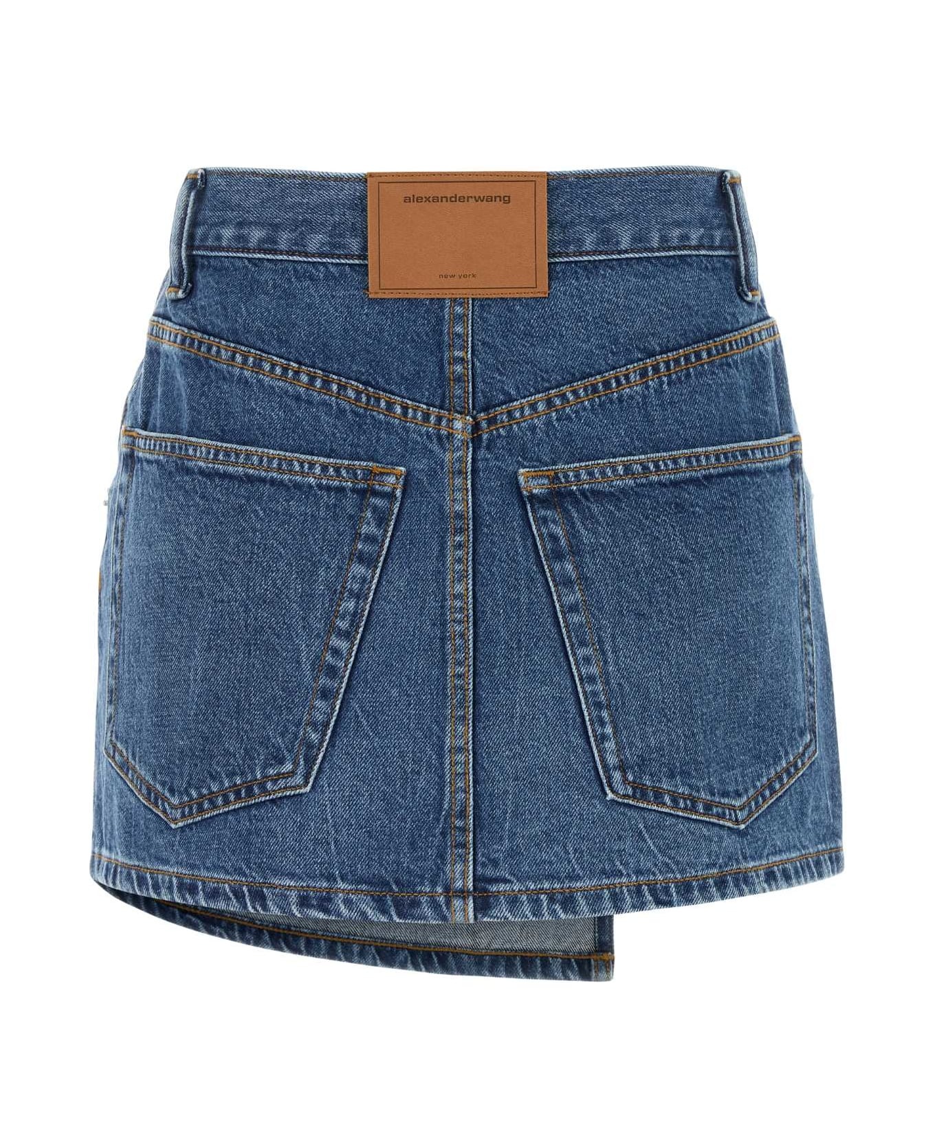 Denim Mini Skirt - 2