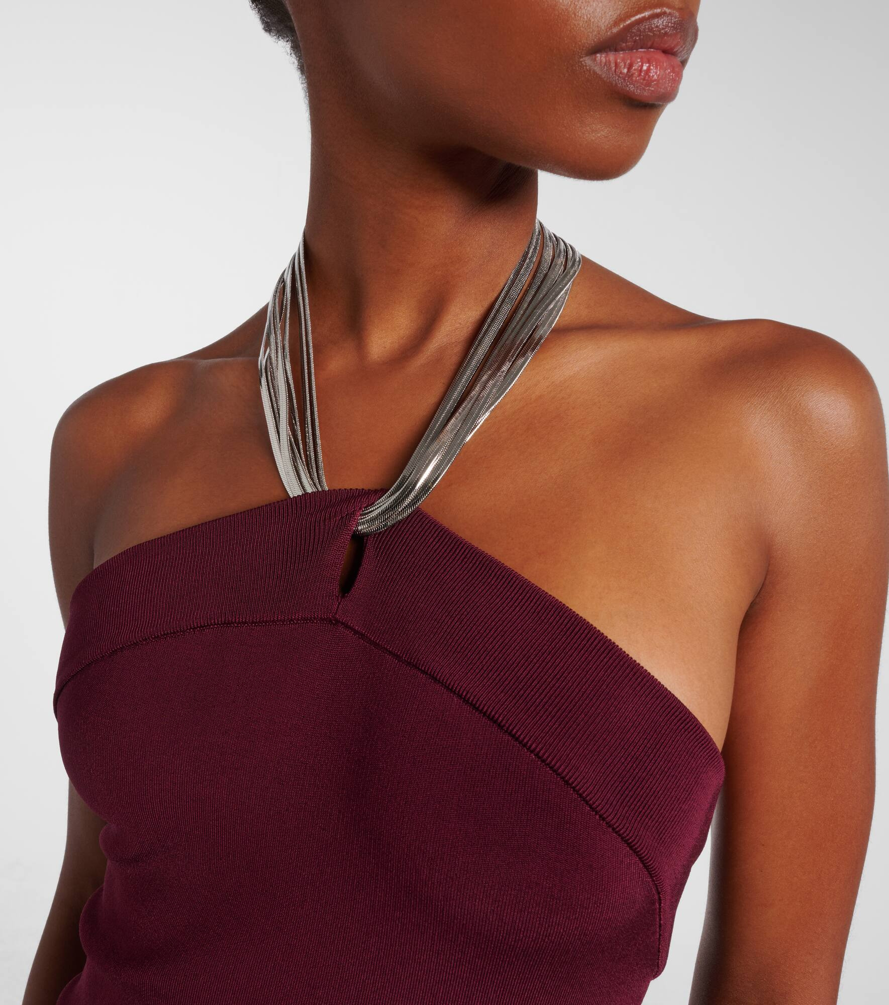 Halterneck midi dress - 4