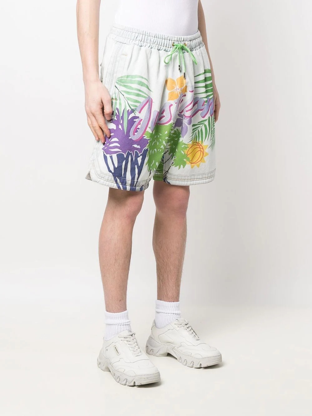 graphic-logo print shorts - 3