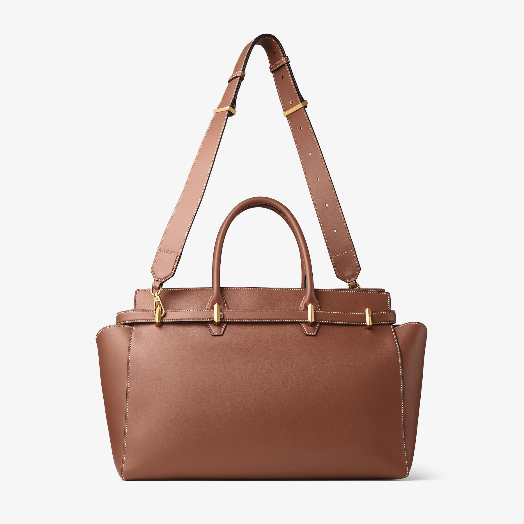 Diamond Belted Top Handle M
Tan Leather Top Handle Bag - 6