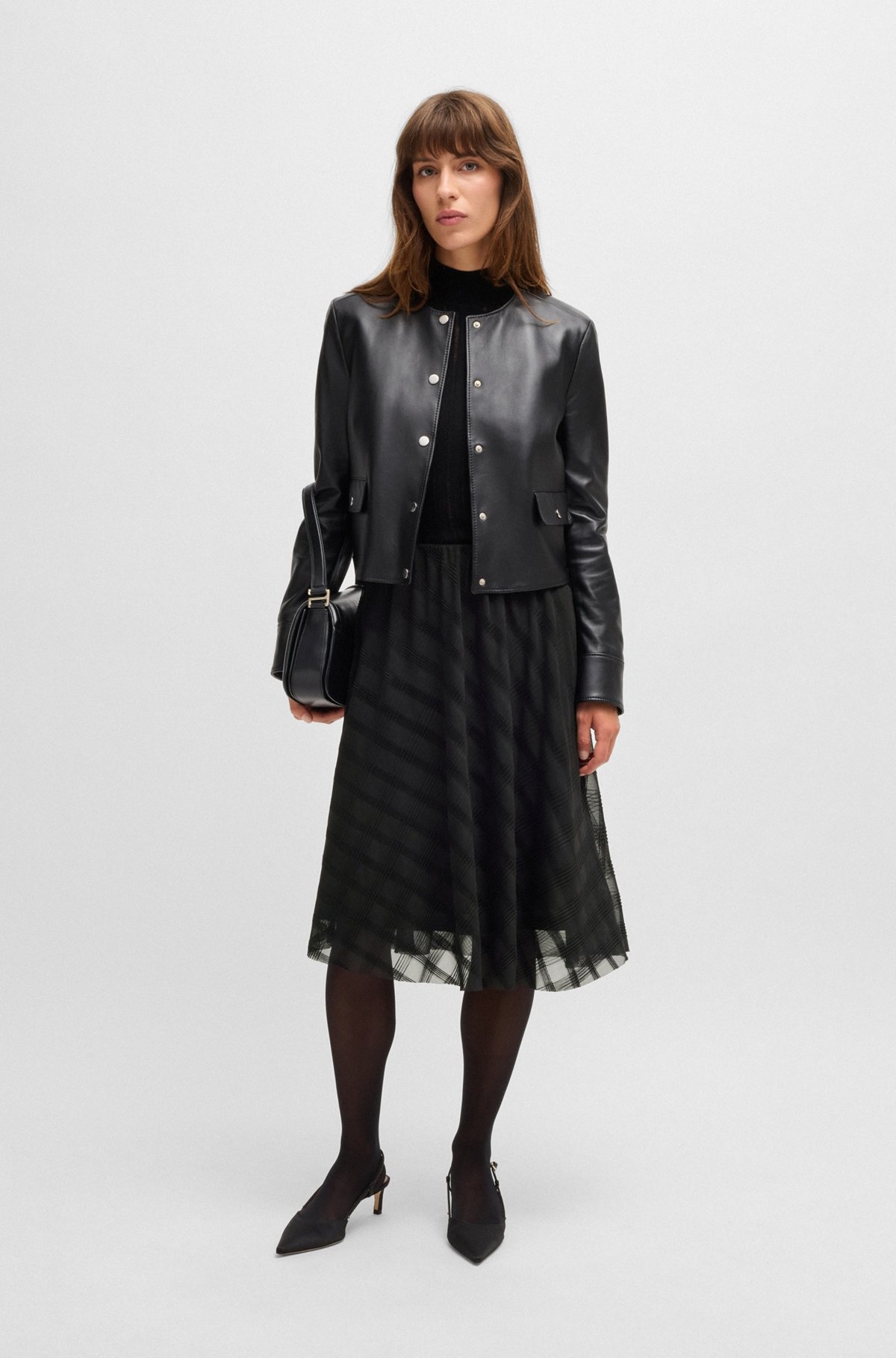 MIDI SKIRT IN PATTERNED TULLE - 3