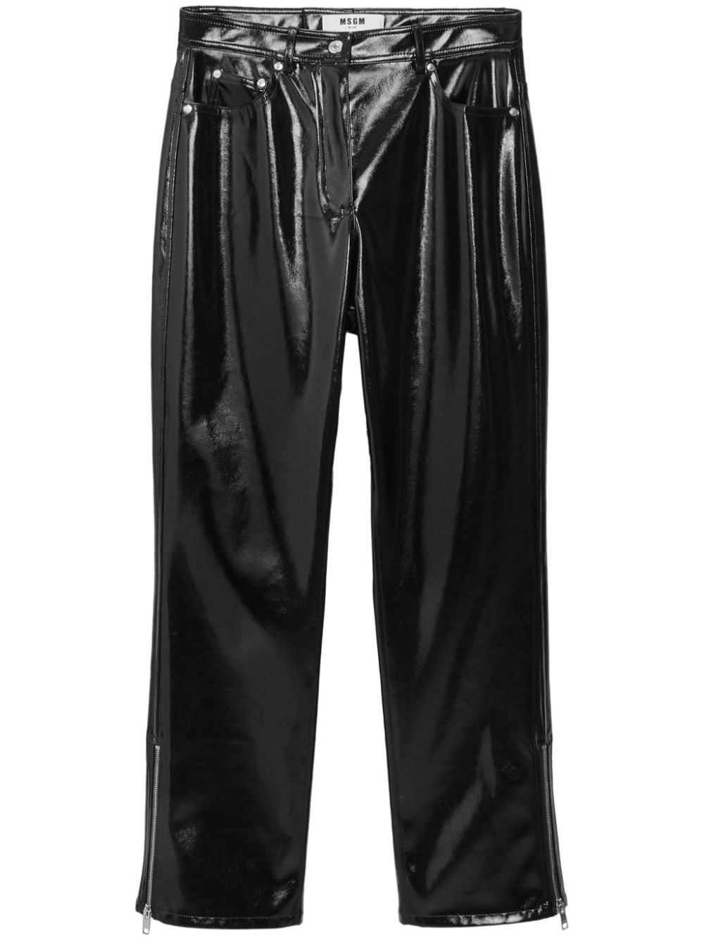 drop-crotch tapered trousers - 1