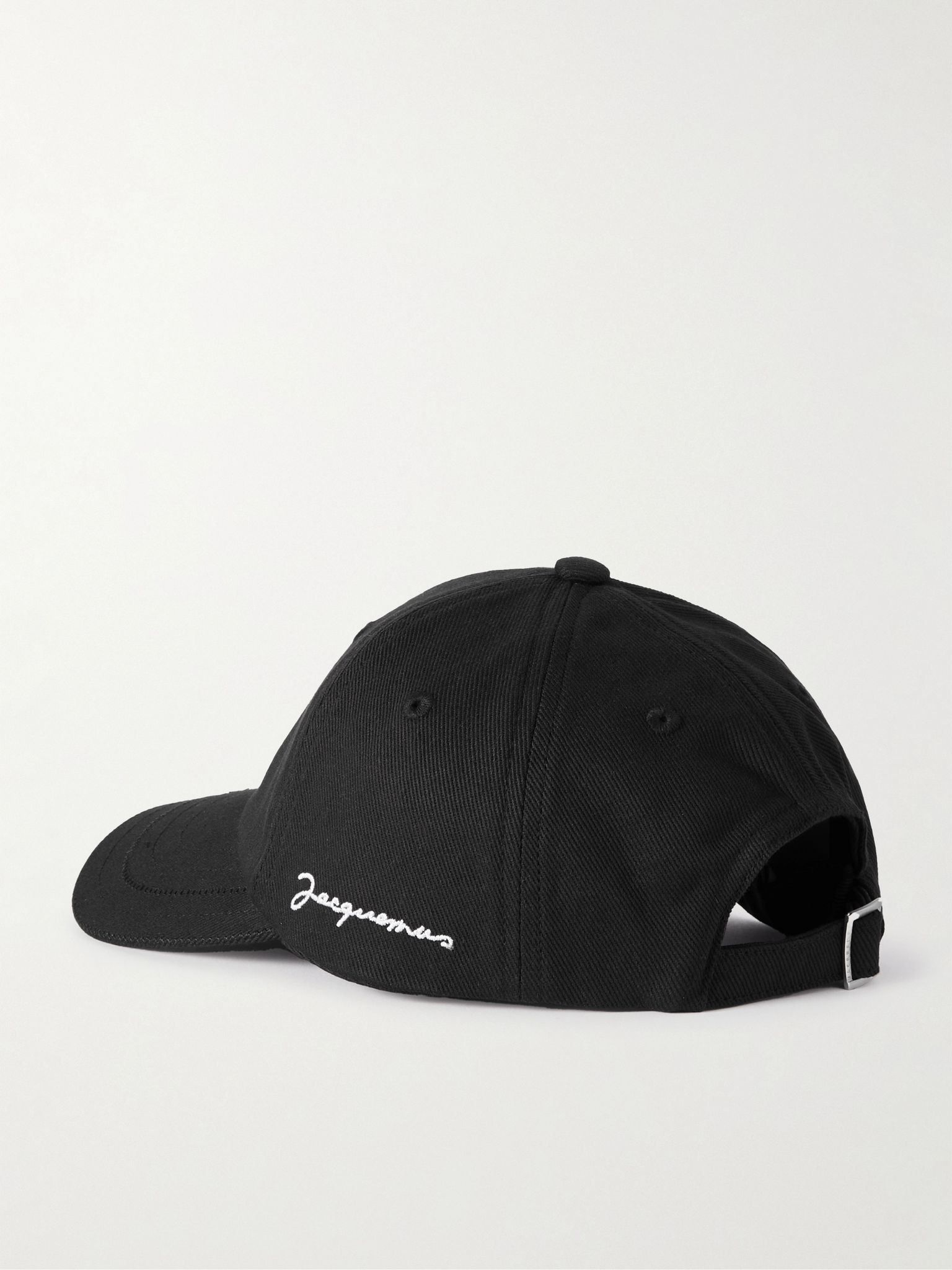 Embroidered cotton-twill baseball cap Black - 3