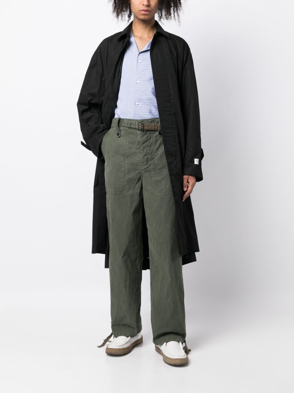 straight-leg cotton trousers - 3