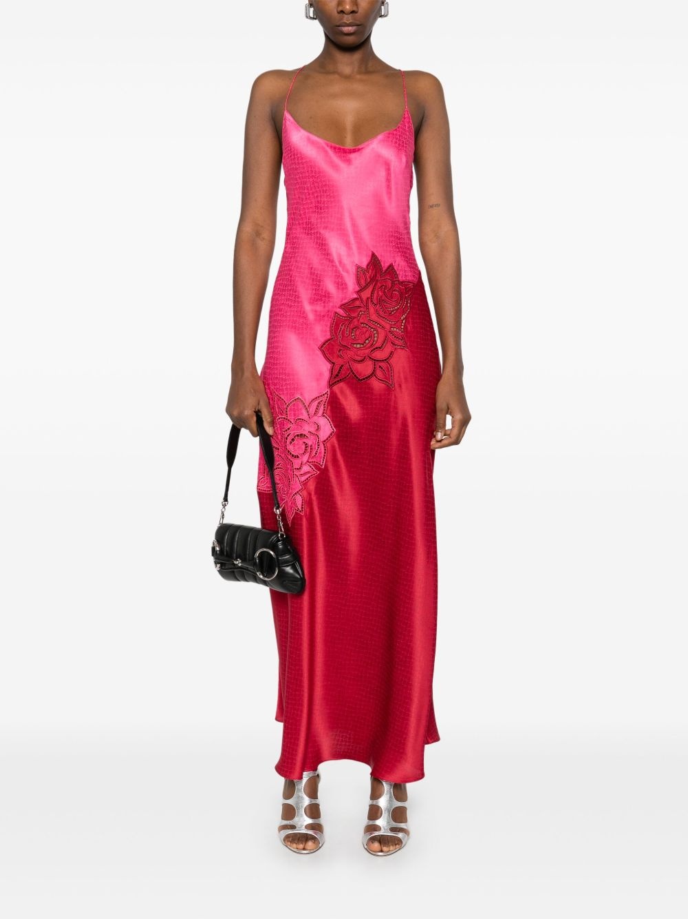 perforated-rose maxi dress - 2
