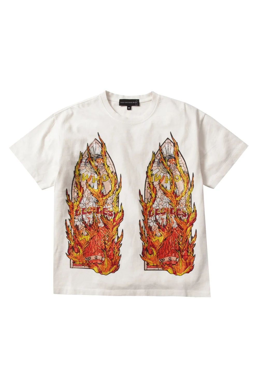 RHINESTONE FLAME GLASS JERSEY - 1