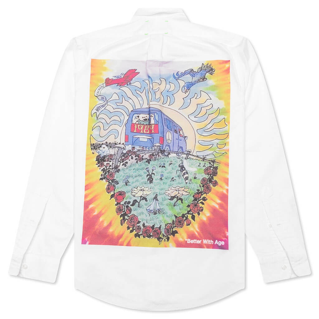 ROAD TRIP BUTTON-DOWN SHIRT - WHITE - 2