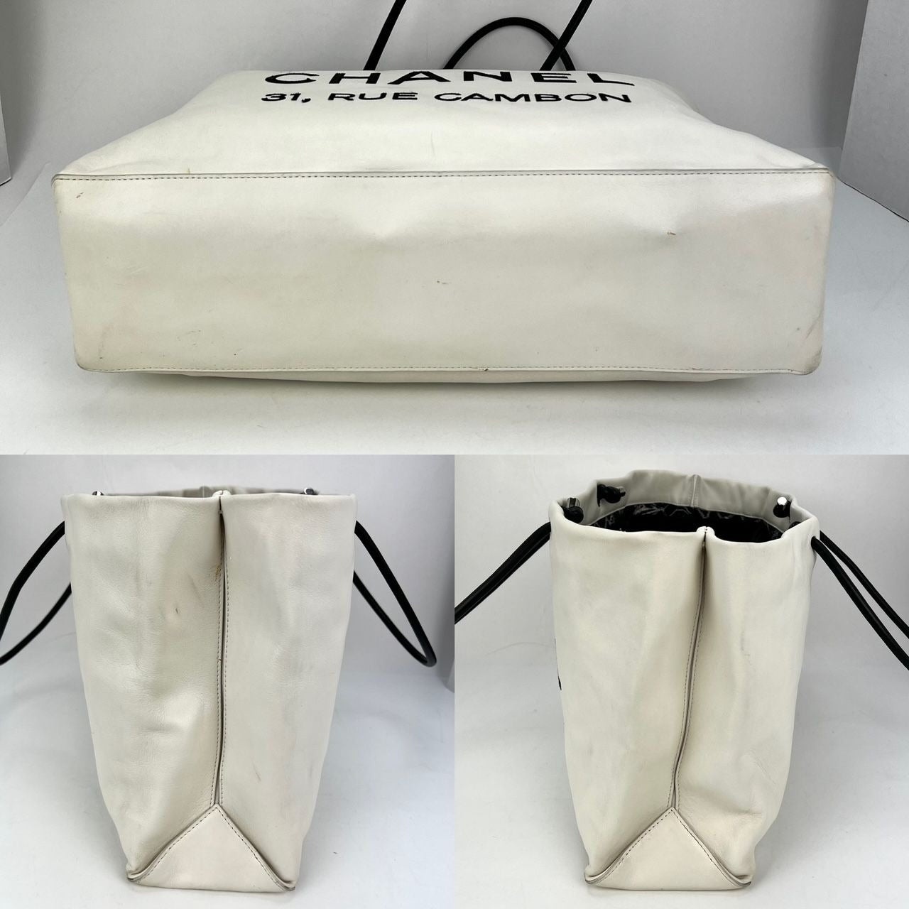 Chanel Essential 31 Rue Cambon Slopping White Leather Tote - 5